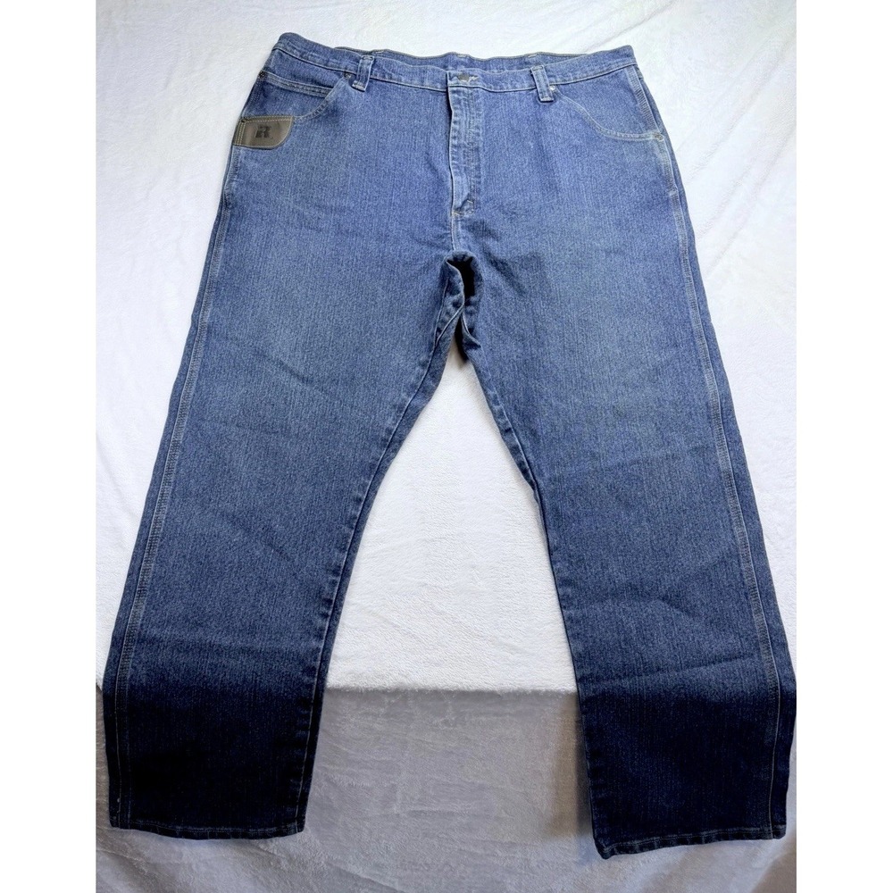 Wrangler RIGGS Workwear Jeans Mens 42x32 Advanced Comfort 5 Pocket Blue Denim